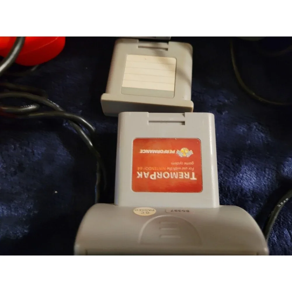 Nintendo 64 Controller and Memory Pack Bundle - 2 Controllers, 2 Tremor Packs